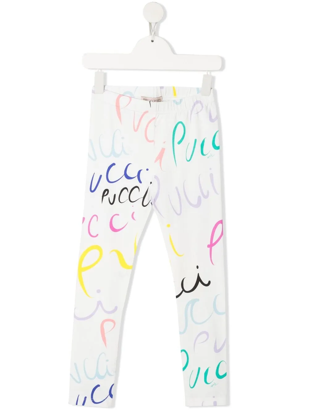 

PUCCI Junior leggins con logos estampados - Blanco