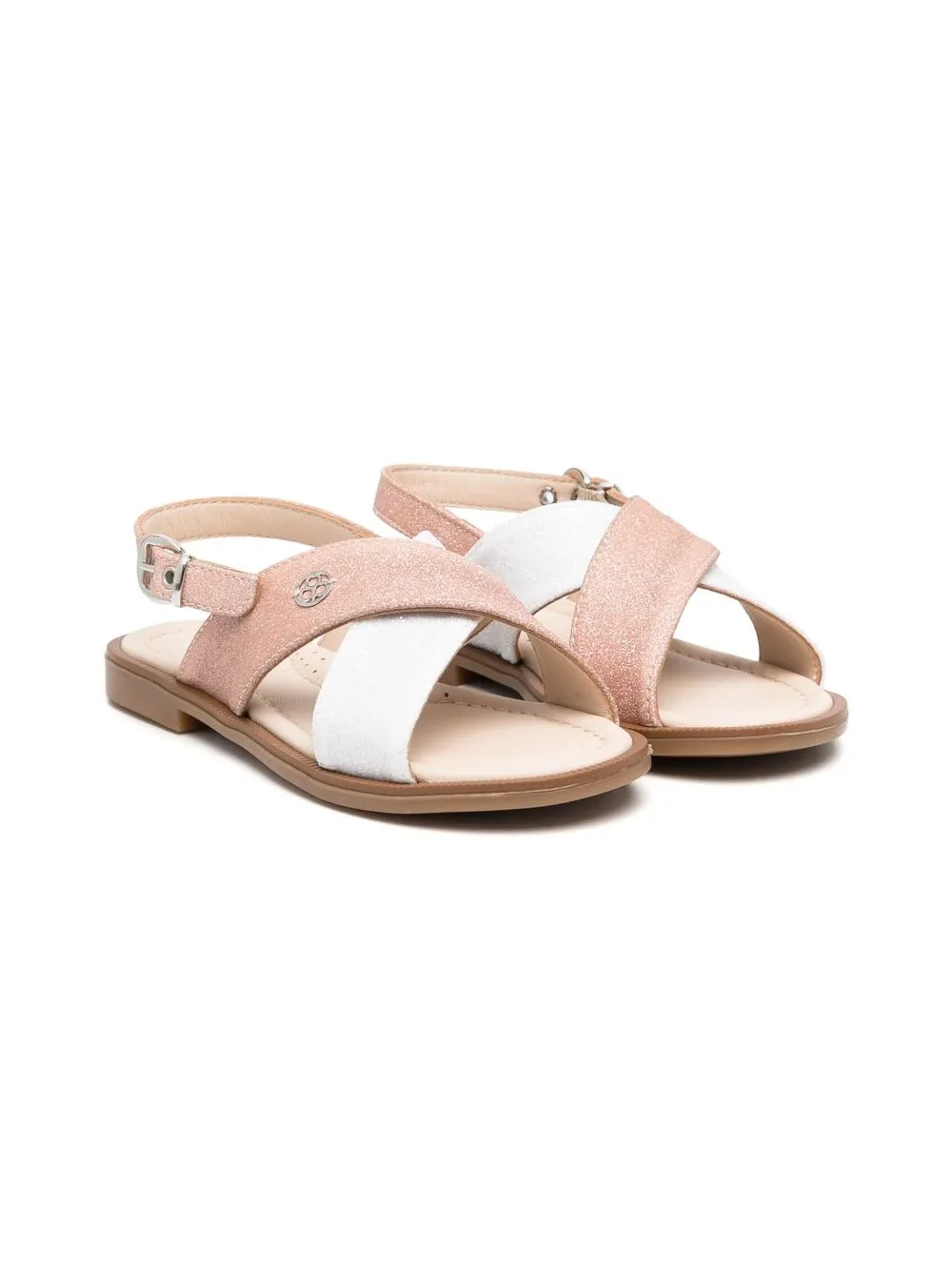 Florens Kids' Glitter-strap Sandals In Pink