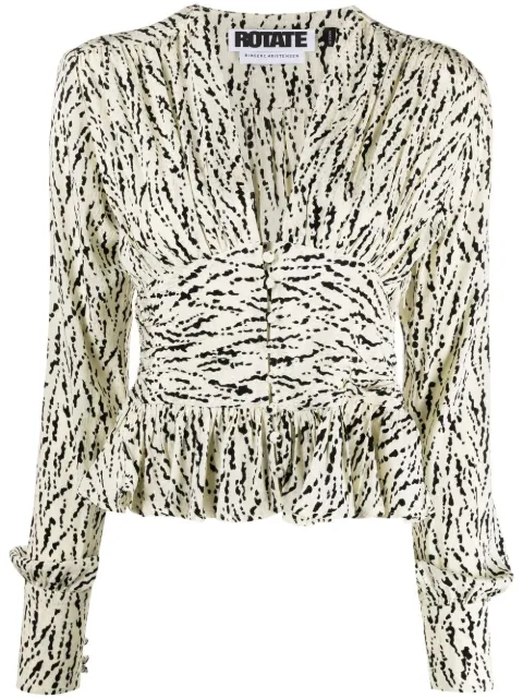 ROTATE BIRGER CHRISTENSEN long-sleeved flared blouse