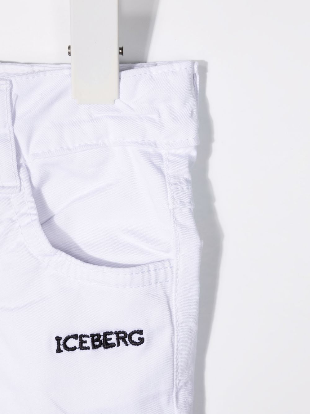 фото Iceberg kids джинсовые шорты с вышитым логотипом