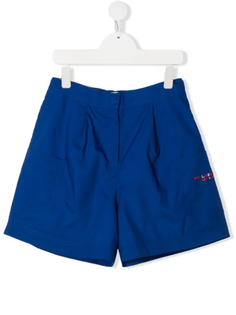 Philosophy Di Lorenzo Serafini Kids TEEN logo-embellished shell shorts