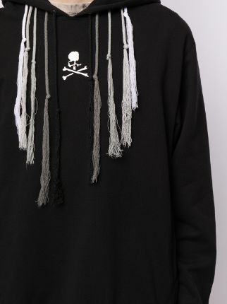 logo-print tassel-detail hoodie展示图