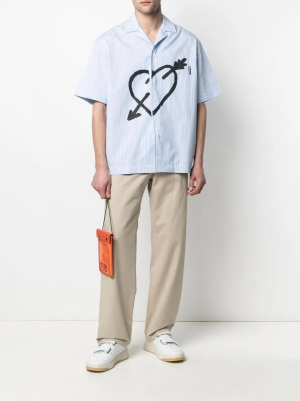 palm Angels ブラックサイドストライプ　ズボン　XS Palm Angels stripe-detail loose-fit Track Pants | Black | FARFETCH AO