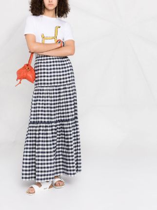 full-length gingham skirt展示图