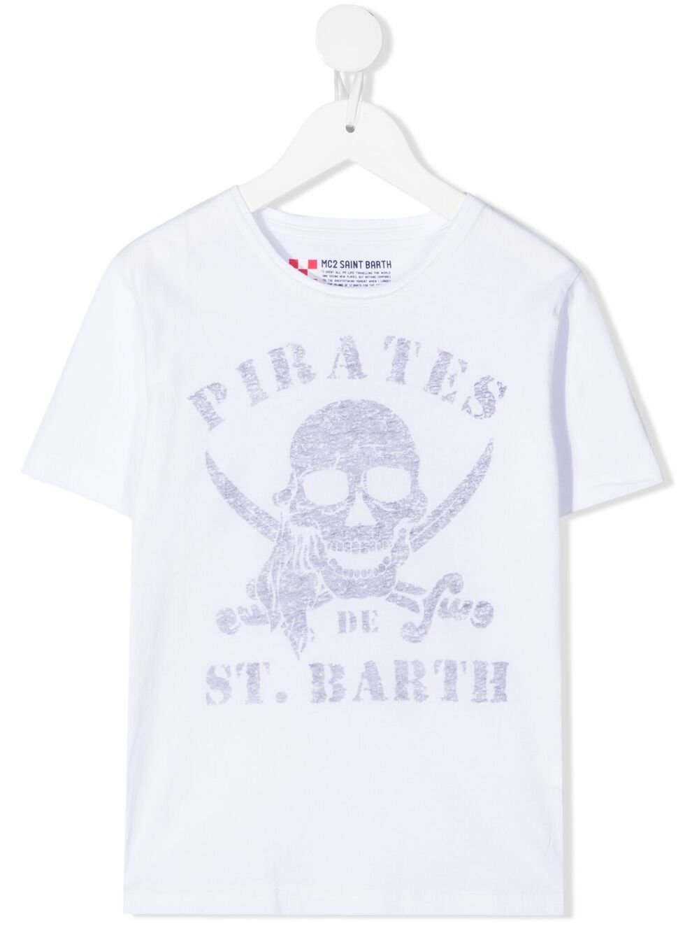 

MC2 Saint Barth Kids playera con calavera estampada - Blanco