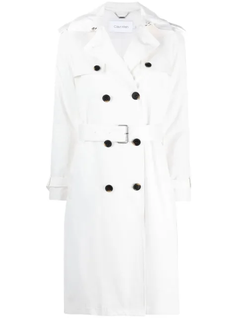 calvin klein white women's coat