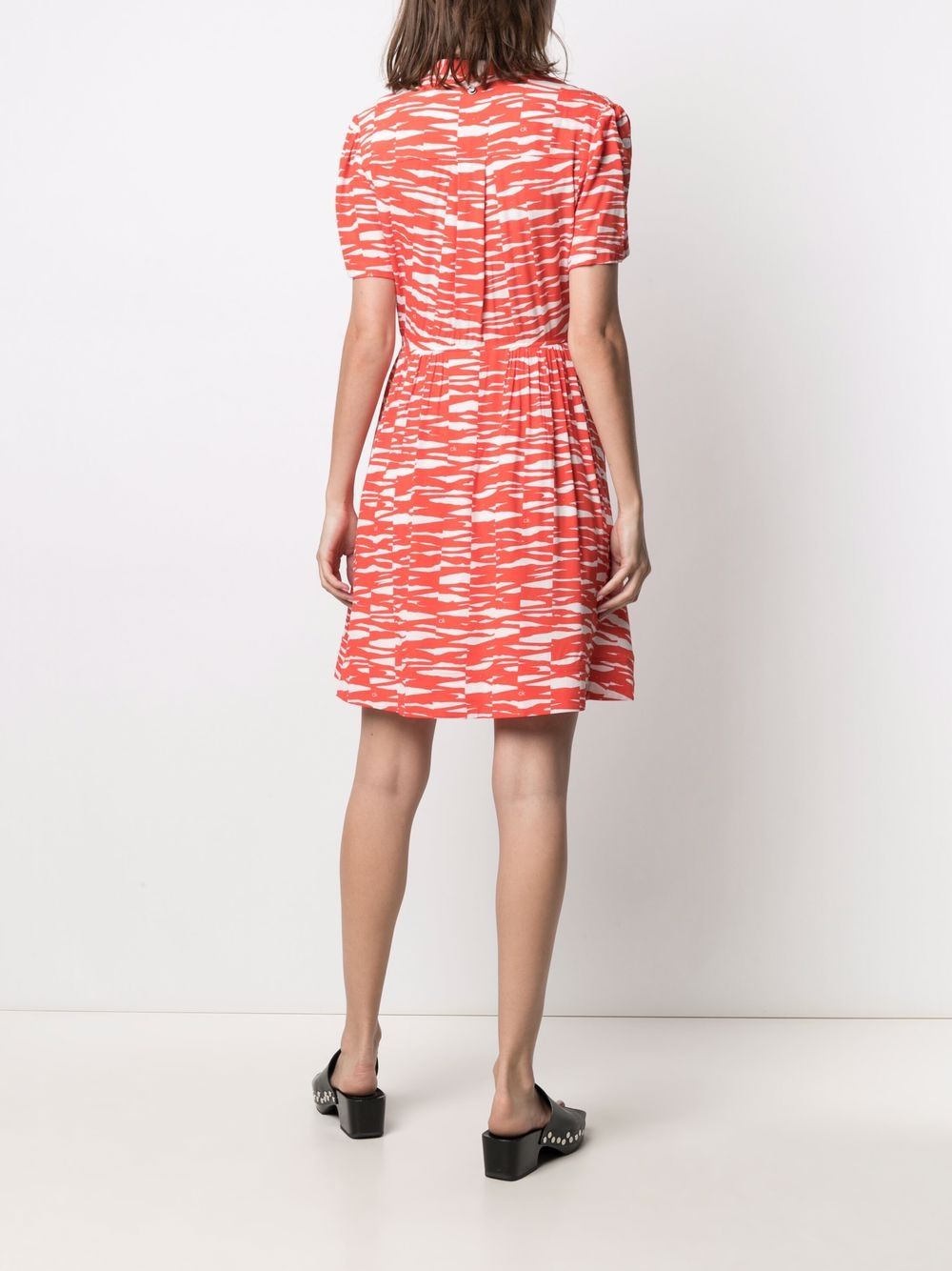 фото Calvin klein платье с v-образным вырезом и зебровым принтом