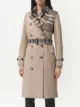Burberry gabardine-trenchcoat med ternet panel
