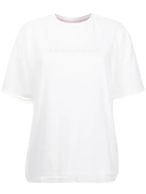 logo-studded tulle T-shirt