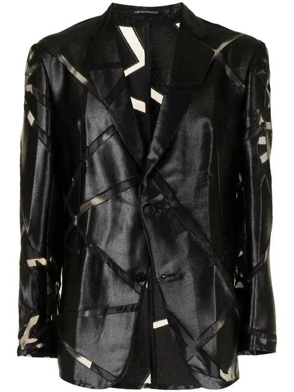armani faux leather jacket