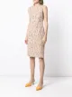 Paule Ka geometric jacquard sheath dress