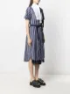 Sacai striped short-sleeve shirt dress
