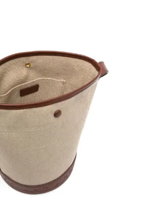 Hélène jute-canvas bucket bag展示图