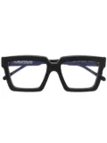 Kuboraum matte-effect square-frame glasses - Black