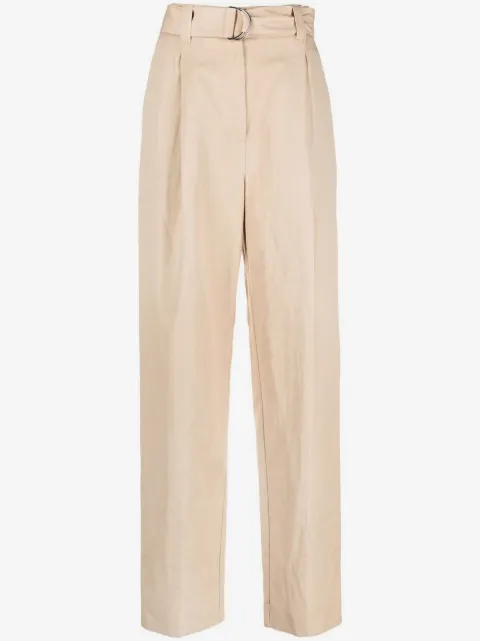 MSGM belted straight-leg trousers