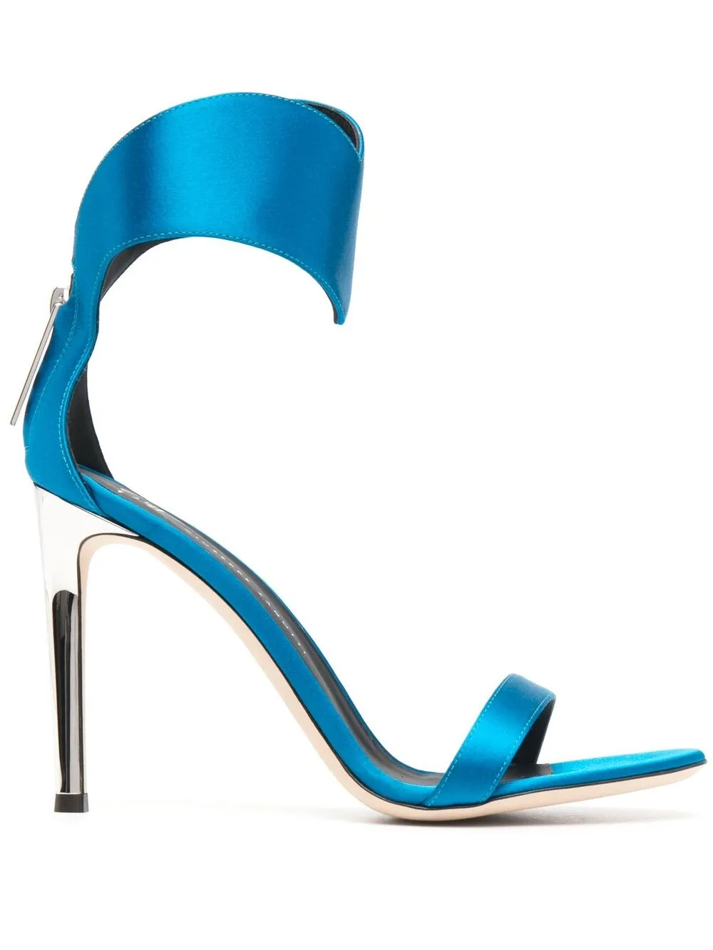фото Giuseppe zanotti атласные босоножки на шпильке