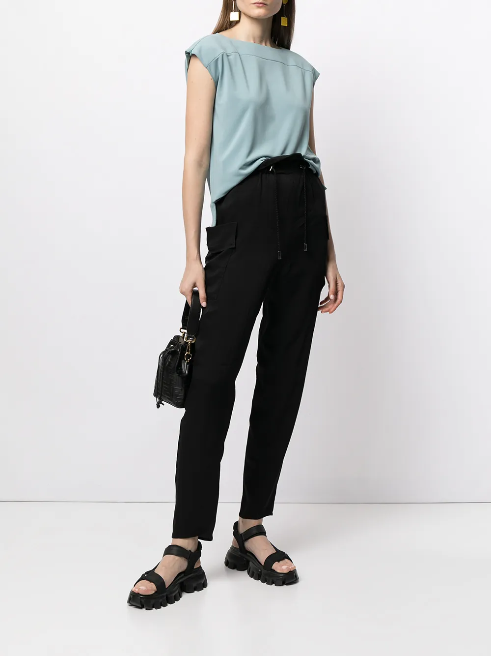 фото Emporio armani топ без рукавов с широким вырезом