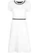 Image 1 of Paule Ka contrast stitching knitted dress