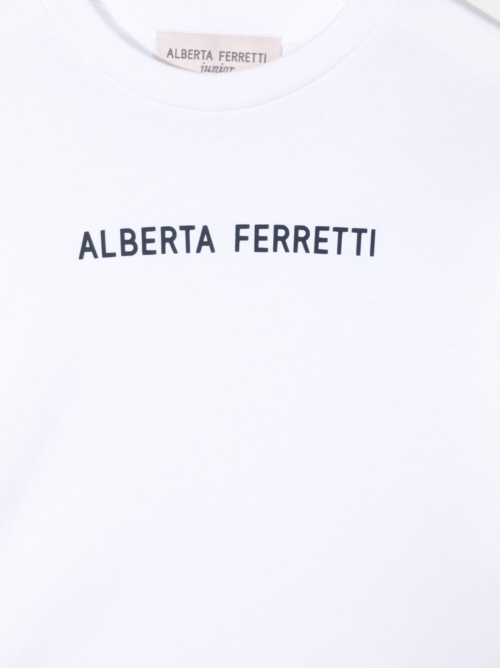 фото Alberta ferretti kids футболка с оборками и логотипом