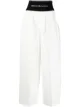 Imagem 1 de Alexander Wang Calça pantalona com logo no cós