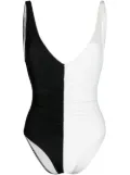 Solid & Striped colour-block swimsuit - White