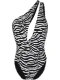 Solid & Striped tiger-print swimsuit - Black