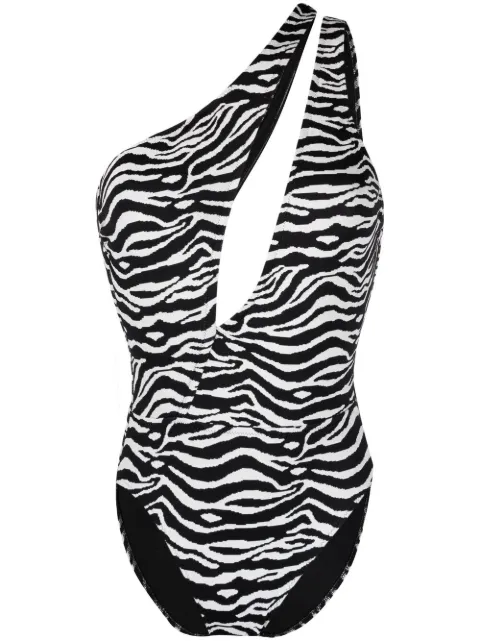 Solid & Striped tiger-print swimsuit