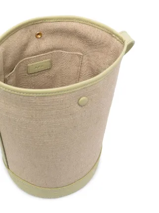 Hélène jute-canvas bucket bag展示图