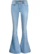 Image 1 of Balmain embossed-motif flared denim jeans