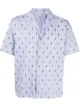 Image 1 of Neil Barrett Thunderbolt striped bowling shirt
