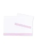 Il Gufo gingham-trim blanket set - White