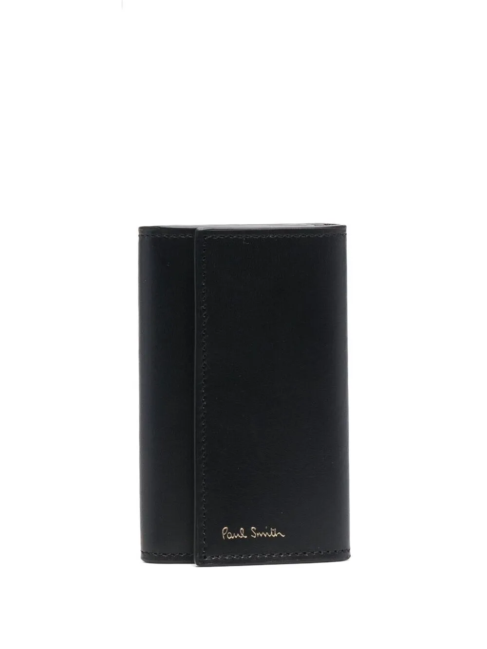 

Paul Smith artist stripe-print leather keychain - Black
