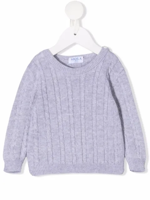 Siola cable-knit cotton jumper