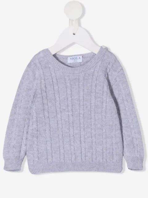 Siola cable-knit cotton jumper