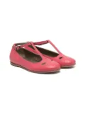 Pèpè cut out-detail leather ballerinas - Pink