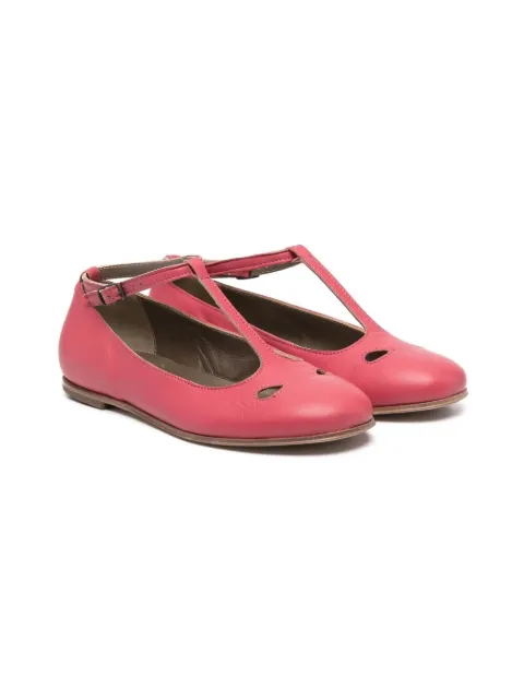 Pèpè cut out-detail leather ballerinas