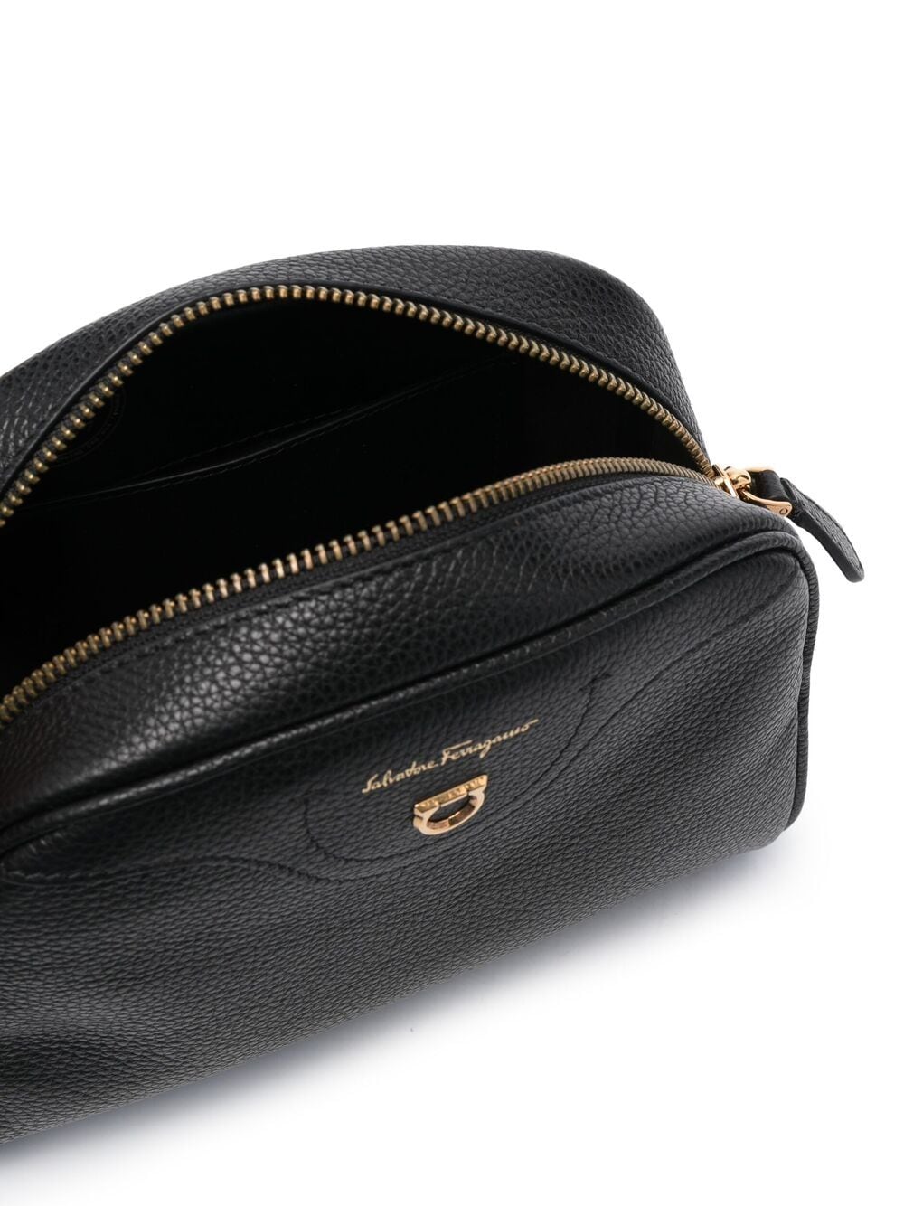 Salvatore Ferragamo Travel Leather Camera Crossbody Bag In Black | ModeSens