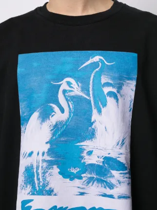 heron-print cotton sweatshirt展示图