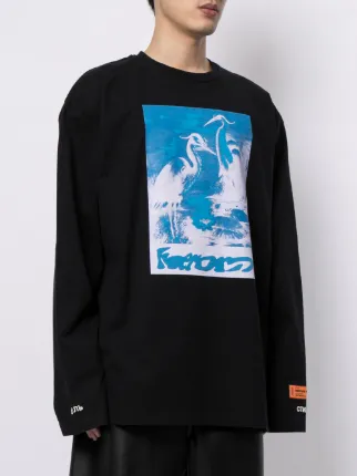 heron-print cotton sweatshirt展示图