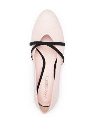 crossover strap ballerina shoes展示图