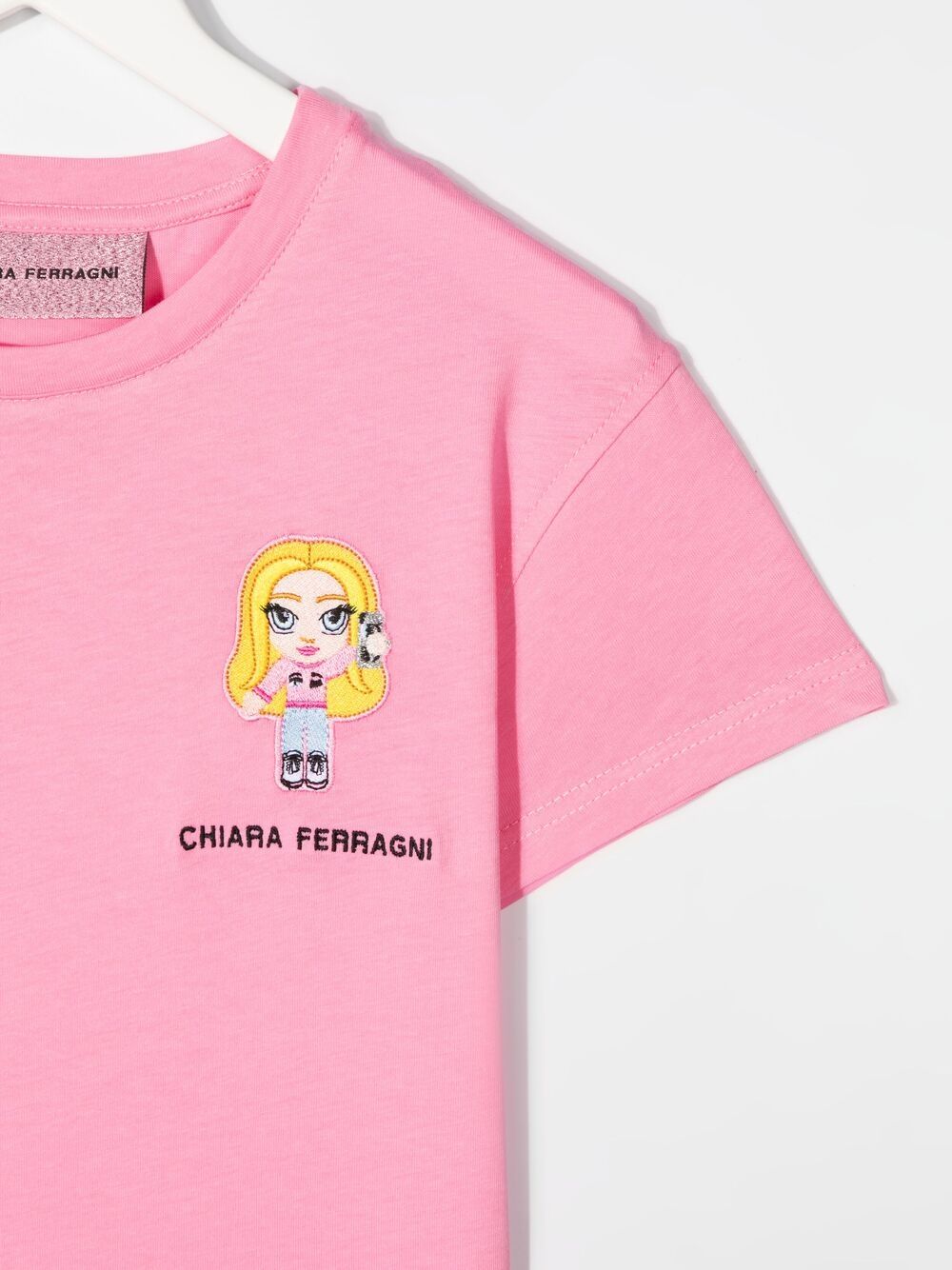 фото Chiara ferragni kids футболка с вышивкой