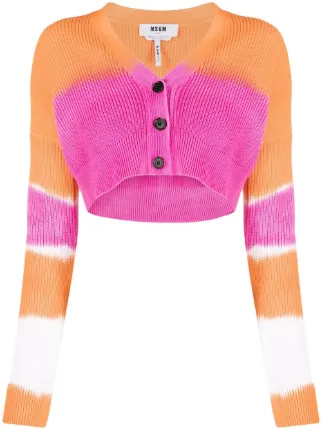 msgm tie dye cardigan
