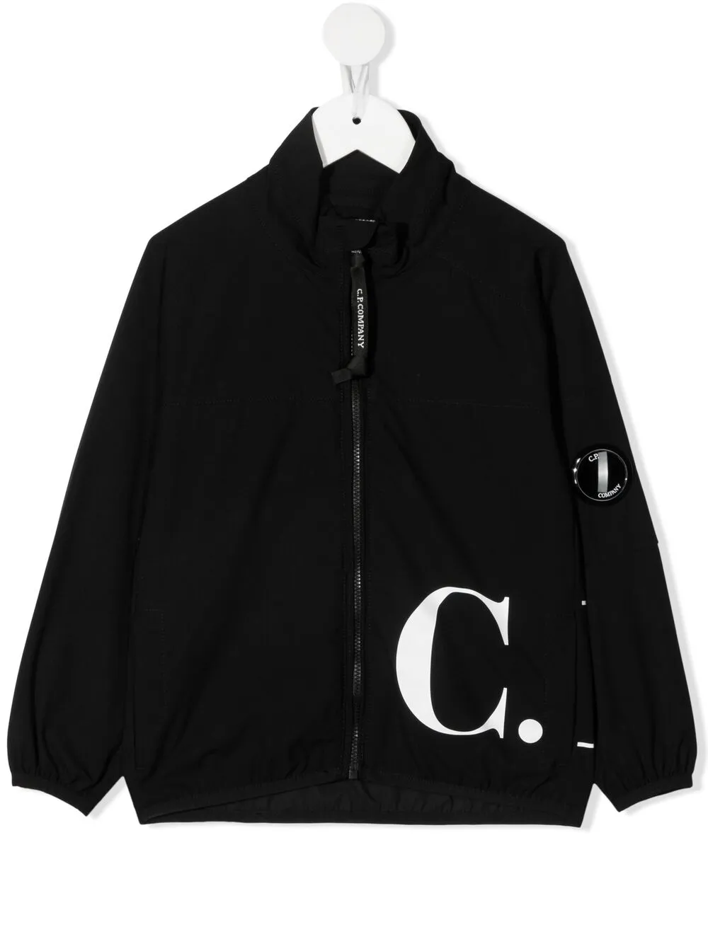 C.P. COMPANY LENS-DETAIL LOGO BOMBER JACKET