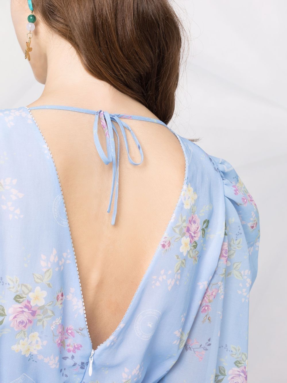 фото Ulyana sergeenko платье мини с цветочным принтом