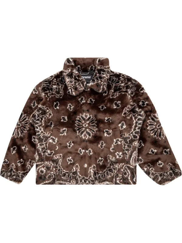 Supreme Bandana Faux Fur Bomber Jacket-