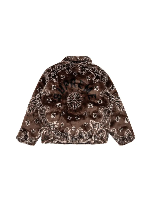 Supreme Bandana Faux Fur Jacket - Farfetch