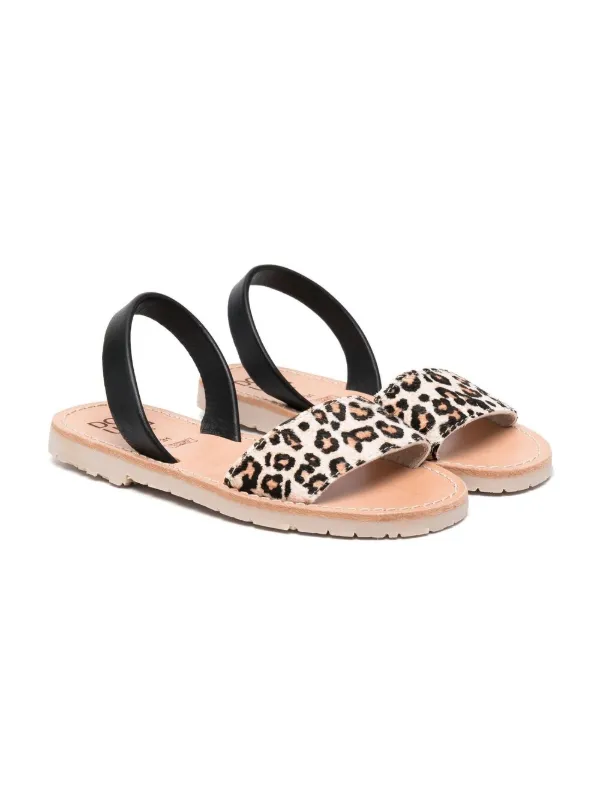 leopard print kids slippers