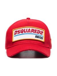 ＜Farfetch＞ ★50%OFF！Dsquared2 Bros ロゴ キャップ - レッド画像