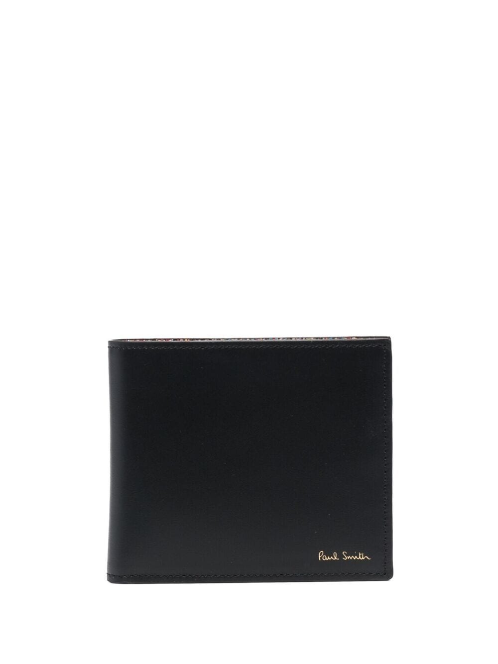Shop Paul Smith Artist Stripe-print Leather Wallet In Black