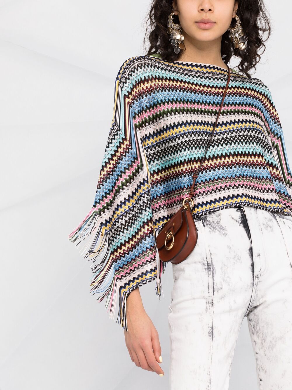 фото Missoni укороченный джемпер с узором зигзаг